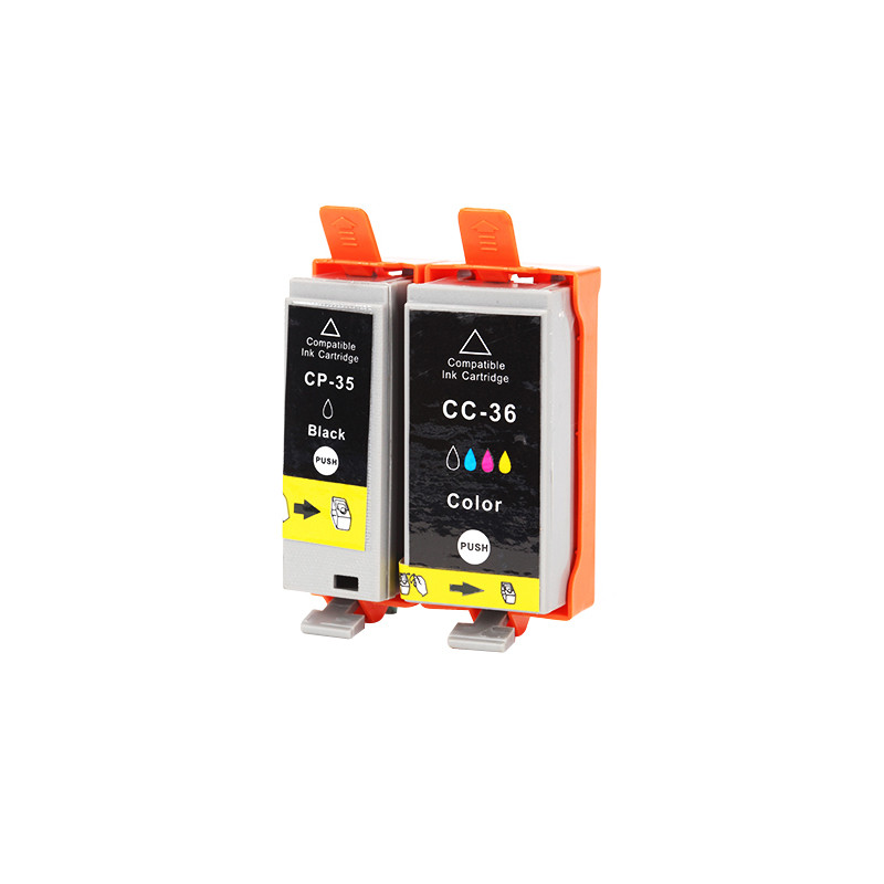 赛润(Sairun) 适用佳能PGI-35 CLI-36墨盒IP100 110打印机黑色彩色墨盒墨水 CLI-36彩色