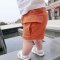 男童裤子夏季童装女童口袋短裤婴儿休闲裤宝宝童裤潮简约小清新夏季男孩子薄款短裤 90cm 绿色