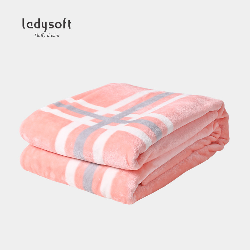 ladysoft家居 法兰绒夏季盖 空调毛毯 150*200cm 150*200cm 樱花粉