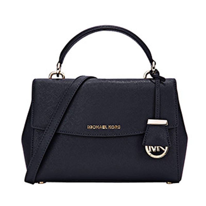 Michael Kors/迈克·科尔斯mk女士Ava系列小号牛皮手提单肩包黑色 黑色