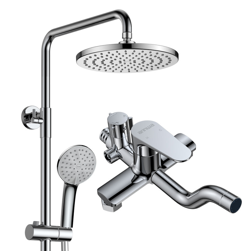 安华(annwa)卫浴 淋雨花洒可升降旋转淋浴器节水洗澡套装喷枪花洒高清