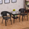 京好 藤椅茶几三件套 阳台茶几组合椅室内户外客厅现代简约环保休闲桌椅C77 咖啡色一桌两椅