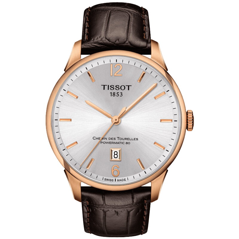 天梭（Tissot）男表 杜鲁尔系列皮带日历时尚商务休闲自动机械表 T099.407.36.037.00