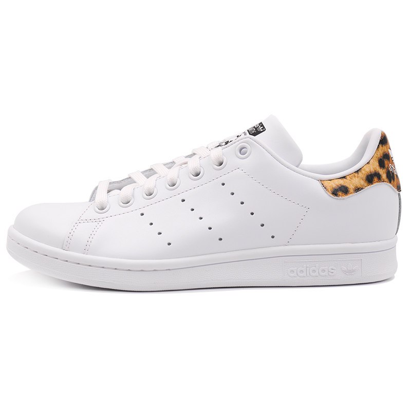 阿迪达斯三叶草女鞋2018夏款运动鞋STANSMITH低帮休闲板鞋-AC8578 亮白/1号黑色 36.5