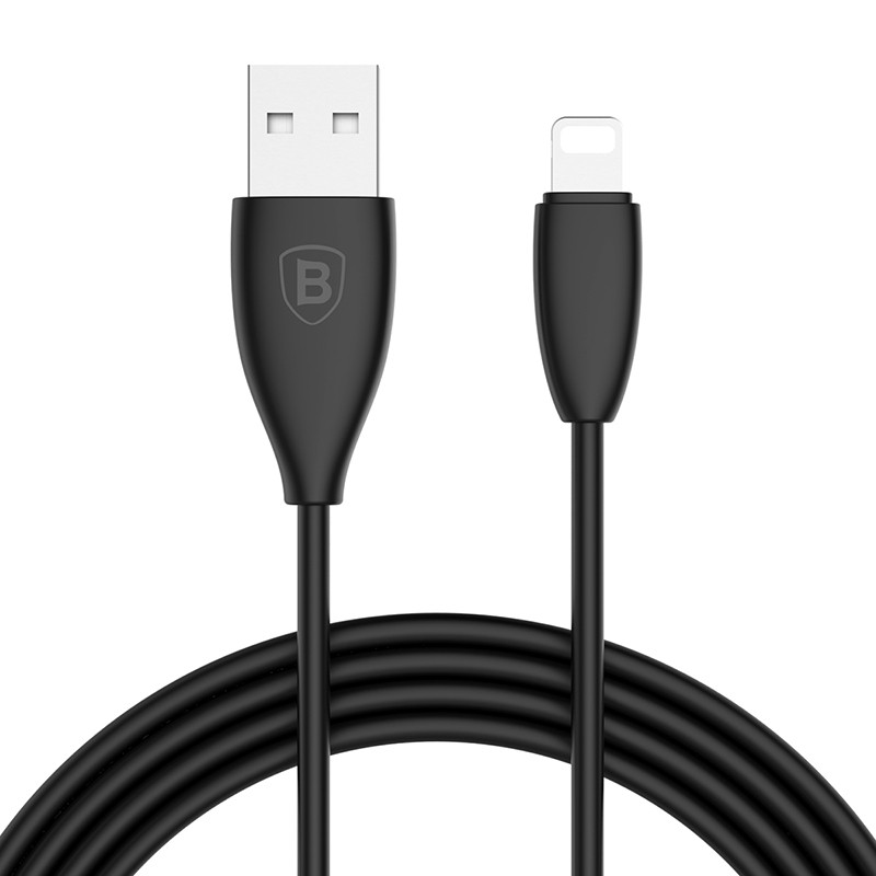 倍思 小蛮腰数据线 USB-A输出 苹果 Lightning 2A 1.2M 黑色