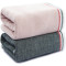 三利 纯棉良品生活毛巾2条装 AB版 柔软舒适吸水洗脸面巾 34×74cm 灰色+粉色
