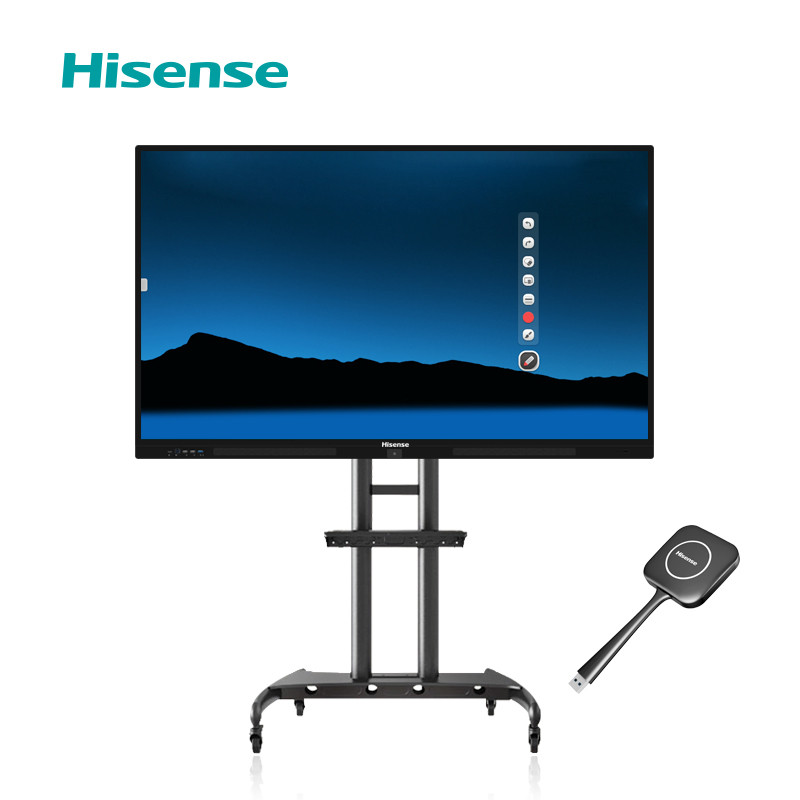 海信（Hisense）LED65W60人工智能会议平板触摸一体机电子白板商用显示器无线投屏视频会议智慧书写（拉丝黑）