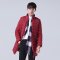 千仞岗2017秋冬新款男装羽绒服中长款立领休闲加厚羽绒服男219623 180/2XL 88107富贵红