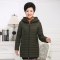 千仞岗秋冬新品中老年羽绒服女中长款连帽保暖妈妈装218085 190/4XL 503海藻绿