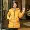 千仞岗2017新款羽绒服女冬装中长款修身显瘦大码潮加厚外套20124_1 160/S 334土黄