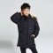 千仞岗2018秋冬新品男童连帽毛领中长款童装羽绒服加厚保暖20889 150cm 黑色005