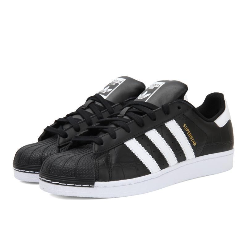 adidasOriginals阿迪三叶草2018中性SUPERSTARFOUNDATIO_6 1号黑色/亮白 42.5码