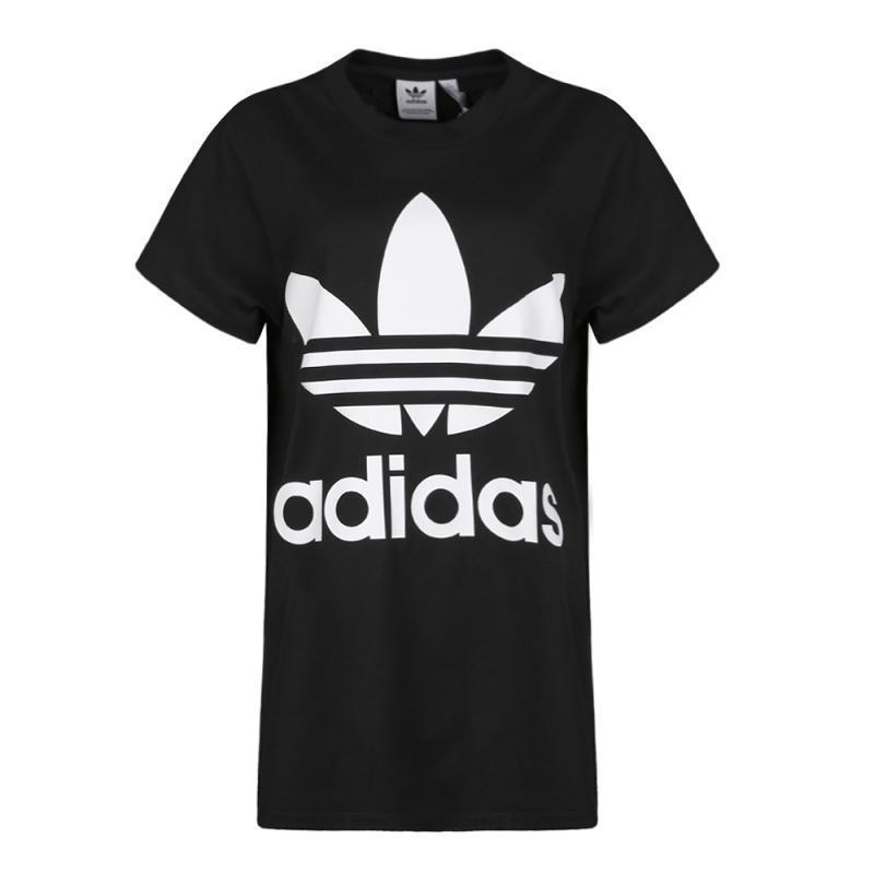 adidasOriginals阿迪三叶草2018女子BIGTREFOILTEE短袖T_1 36码 黑