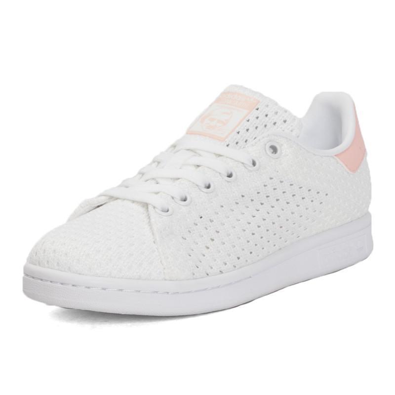 adidas阿迪三叶草2017年新款女子STANSMITH系列休闲鞋S82256_1 亮白/亮白/朦胧珊瑚粉 38.5码