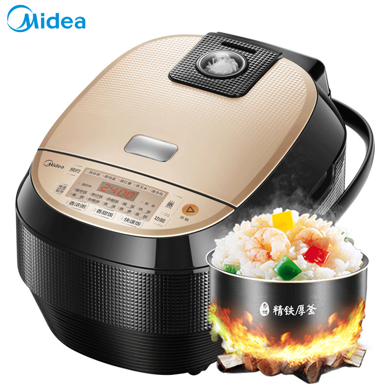 美的(Midea)MB-HS4072家用智能大功率IH电磁加热电饭煲精铁鼎釜微电脑式美的电饭煲