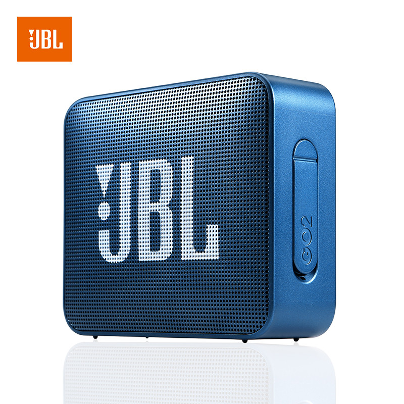 JBL GO2 音乐金砖二代 蓝牙小音箱 低音炮 户外便携音响 迷你小音箱 可免提通话 防水设计 海军蓝