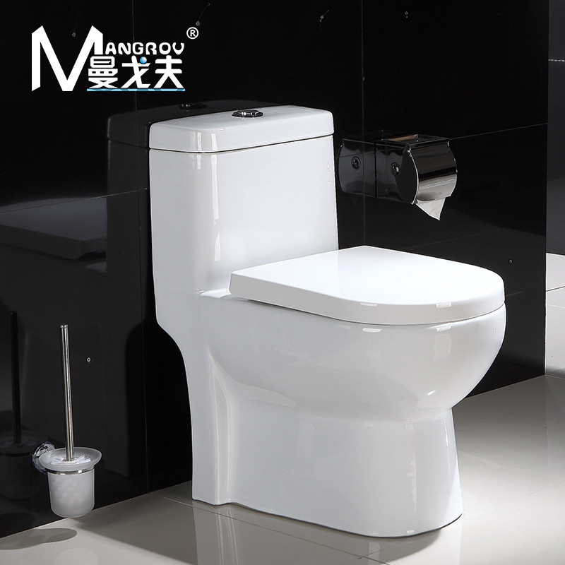 MANGROV/曼戈夫 M-0866 虹吸式强力大冲水马桶一体机座便器 智洁雪花纳米釉面 防臭防堵节水坐便器