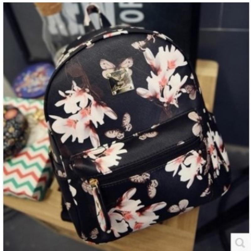 包包双肩包女韩版小清新个性软皮pu潮休闲拼接旅行小背包学生书包_2 编号：21