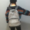 港风书包女韩版原宿ulzzang高中学生街拍复古双肩包ins情侣背包_8 藏蓝色