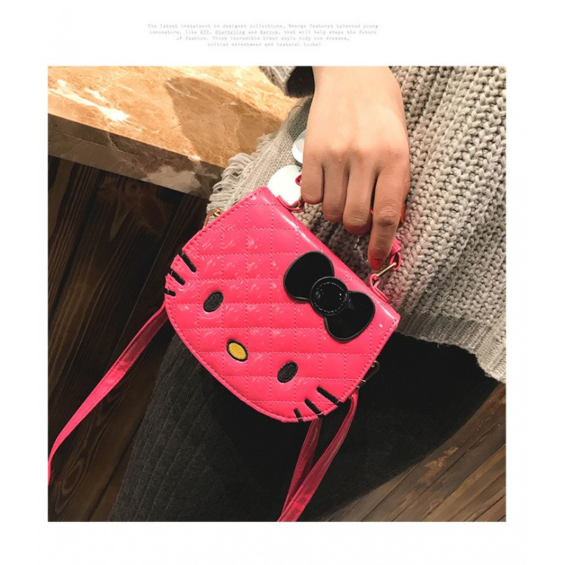 韩版儿童包包女童斜挎包时尚公主包可爱女孩手提包卡通小孩包_3 玫红色