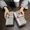 欧美2018新款手拿钱包女长款大容量卡包多功能皮夹个性手机钱夹潮 黑色