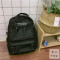 日系原宿风书包韩国ins高中学生街拍多层次大容量双肩包男女背包 黑色现货