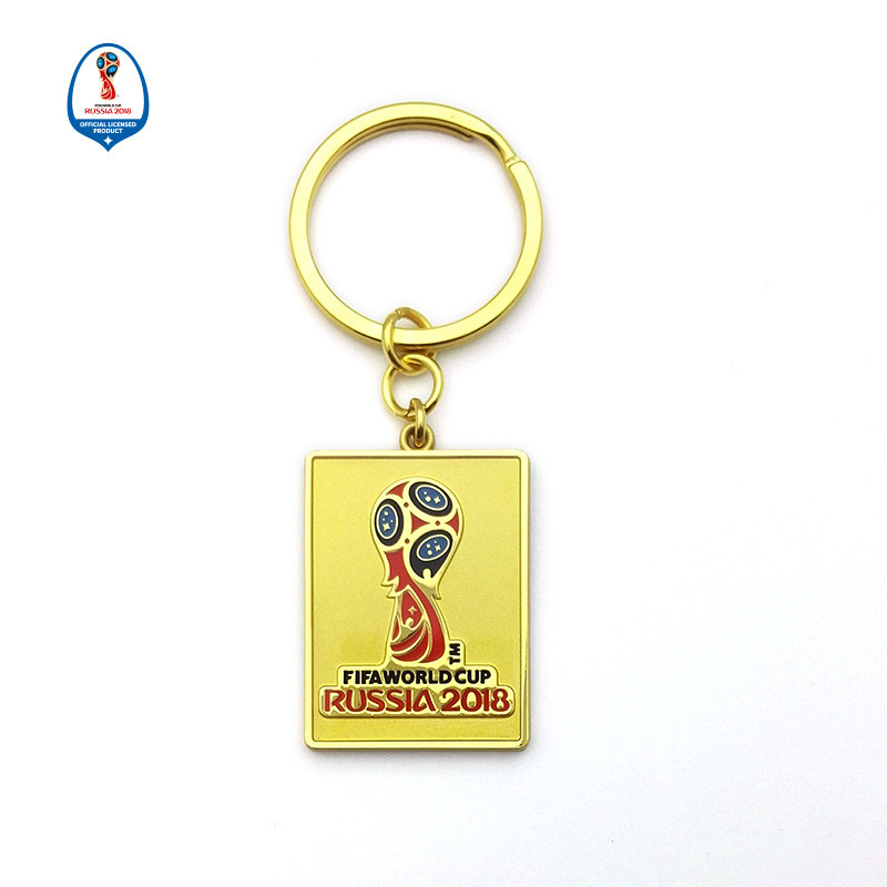 WORLD CUP 2018世界杯LOGO彩色钥匙圈-0423 多色 黄色