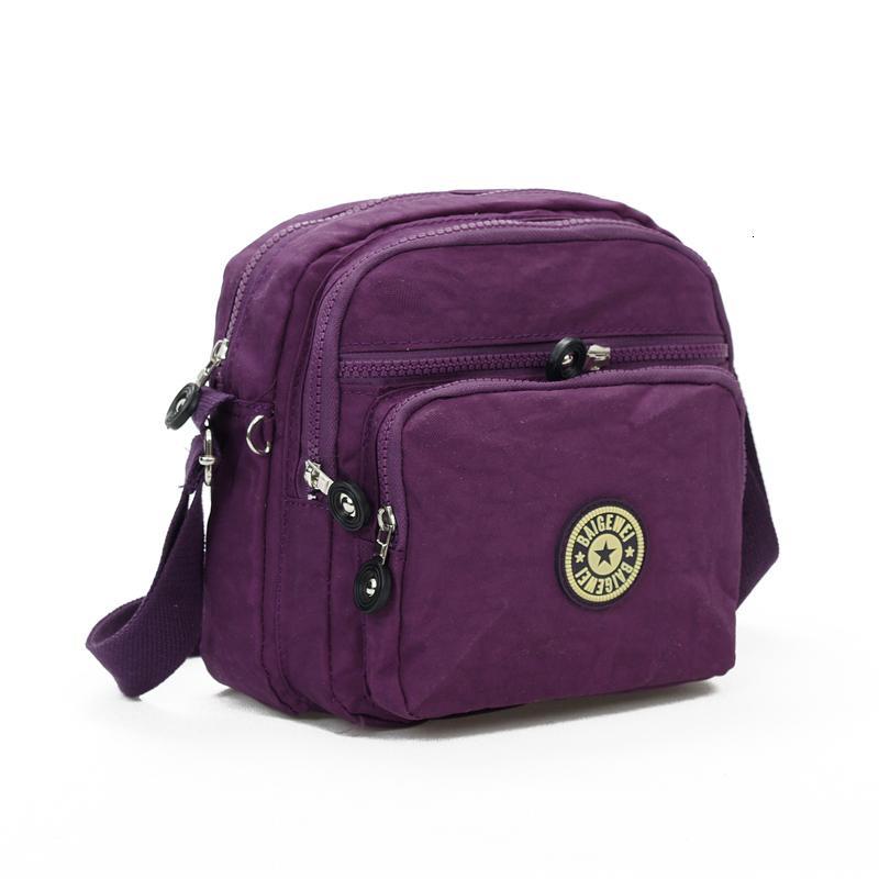 小包包斜挎单肩包相机包旅游背包防水尼龙牛津纺女包_6_4 紫色