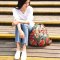 阎双女包双肩背包旅行包女帆布布艺复古风学生书包学院风2093_6 椰兰丝光棉