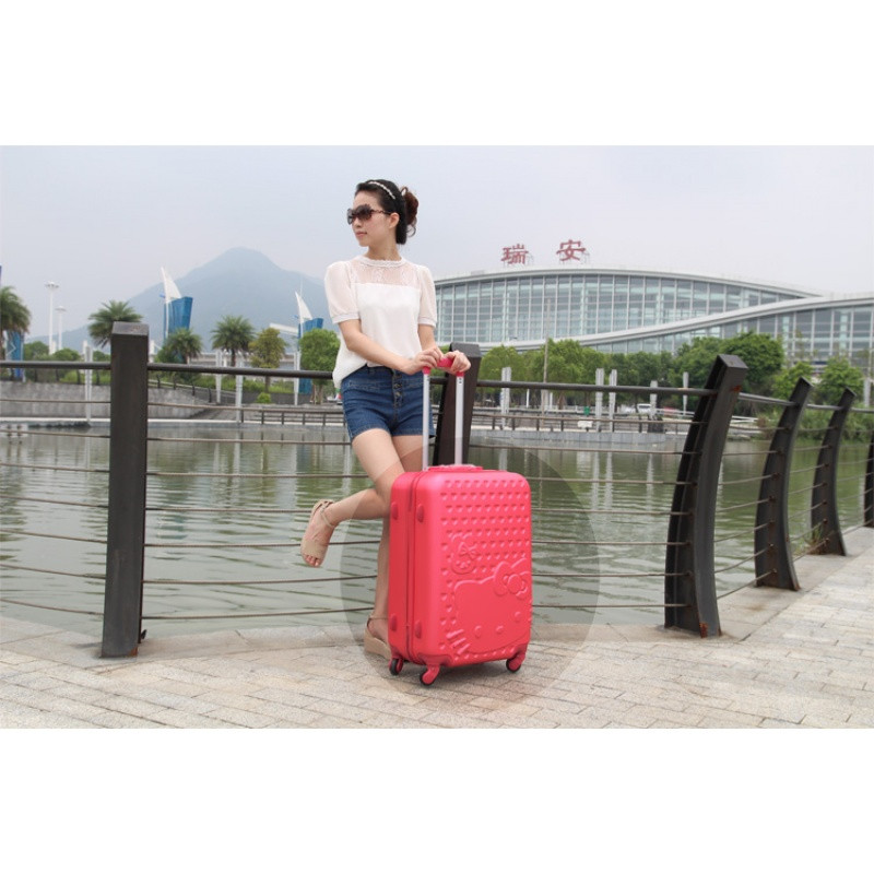hellokitty拉杆箱万向轮小行李箱拉杆女迷你儿童旅行箱22寸24寸_5 28寸 玫红色