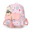 小女孩双肩包女童6-7-8-9-10-11-12岁儿童书包韩版少女旅游背_6 水钻小钉粉色四件套