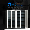 豫亿腾窄边套色钢制加厚办公文件柜铁皮柜财务凭证资料柜档案柜玻璃储物书柜带锁抽屉可定制窄边通玻对开柜 0.8mm窄边通玻对开柜