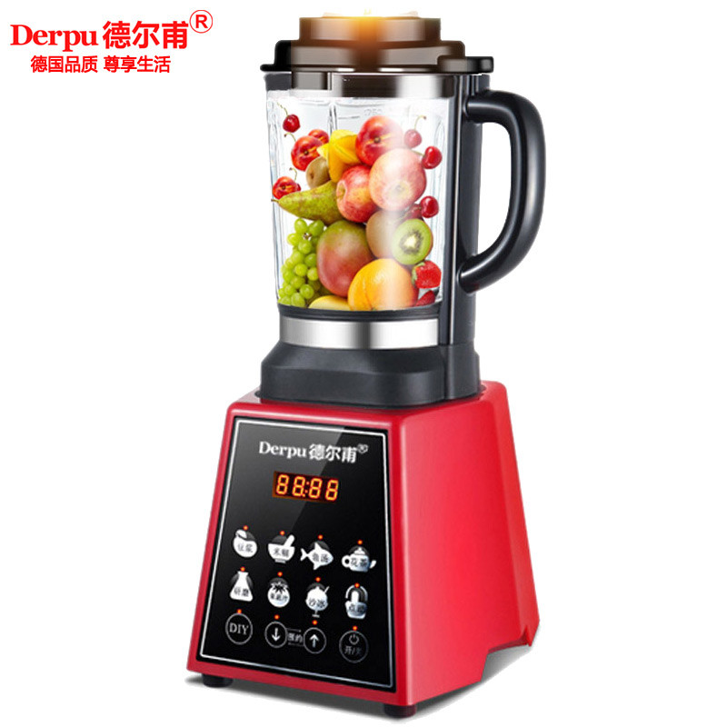 德尔甫（Derpu） 变频轻音破壁机 家用小型多功能加热全自动语音播报带遥控榨汁豆浆料理机