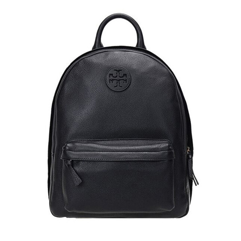 Tory Burch 托里伯奇 香港直邮 学院风 拉链女士牛皮黑色双肩包 34219黑色 黑色