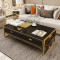 拉菲伯爵 茶几 后现代简约茶几 客厅家具 茶桌 茶几环保板材 客厅茶几 QEJ001 不锈钢拉丝茶几 小茶几 茶台 茶几(黑色）