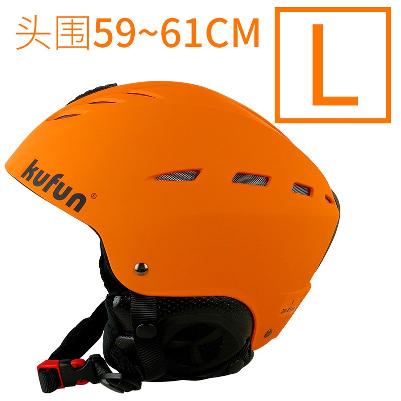 酷峰滑雪头盔男女专业滑雪装备保暖透气雪盔成人单板双板护具 活力橙L（头围59-61CM）