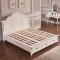 A家家具 床 美式床 双人床实木框架卧室欧式婚床1.8米1.5米大床简约 1.5米高箱床
