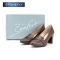 斯通富来STONEFLY羊皮尖头中跟套脚纯色浅口女鞋SD63112708 深咖啡 34