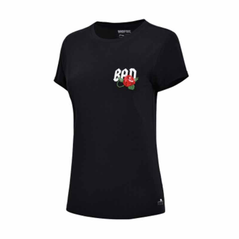 李宁2018新品BAD FIVE篮球系列女子短袖文化衫AHSN154 M 标准黑