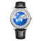 宾爵（BEGEEL）手表 异城时光系列机械男士手表机械机芯世界时间显示装饰时尚防水B725M.C B725M.C银壳银面世界时间黑带