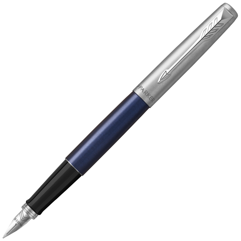 派克PARKER Jotter2018乔特系列墨水笔 2018乔特蓝白夹墨水笔-F尖0.5mm