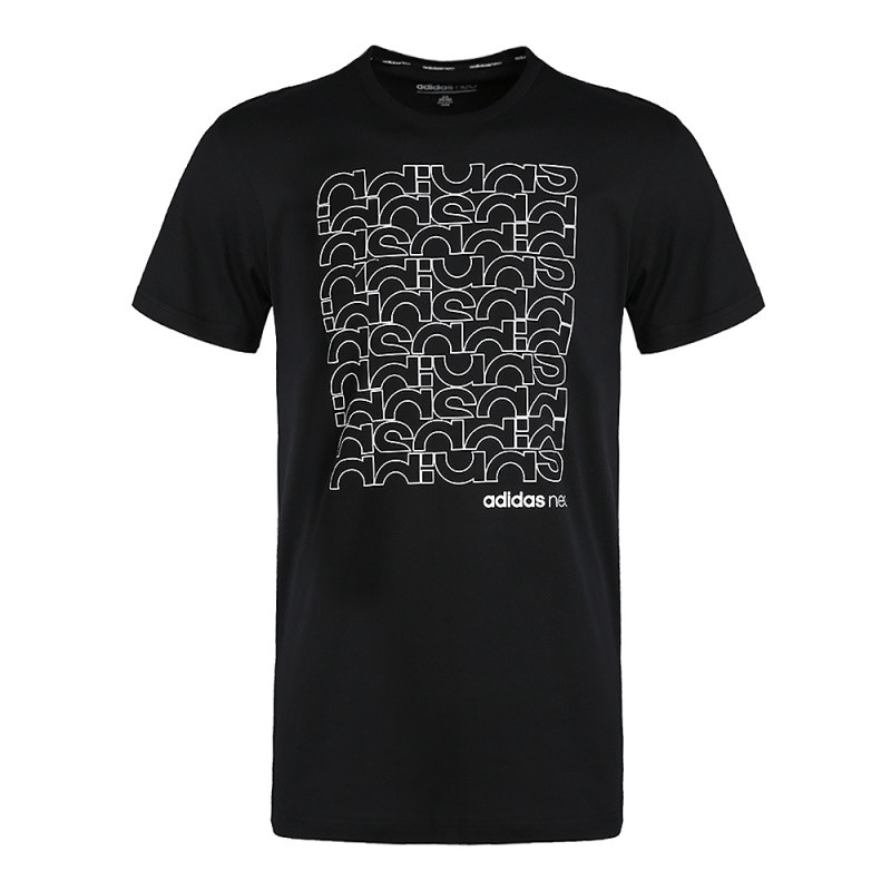 adidasneo阿迪休闲2018男子MFAVTSHIRT圆领短T恤CV9356_1 XXXL码 黑
