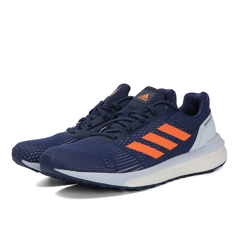 adidas阿迪达斯2018女子RESPONSESTW跑步BOOST跑步鞋CP8686_1 暗靛蓝/高光橙/航空蓝 37码
