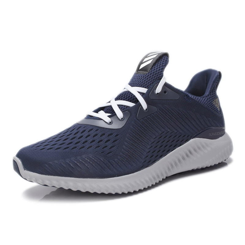adidas阿迪达斯2018新款男子alphabounceemm跑步鞋CQ1341 学院藏青蓝/亮白/五度灰 46码