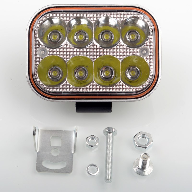 货车LED灯24v超亮倒车灯工程车腰灯防水侧灯外置改装12v通用散光 方形八珠远近光