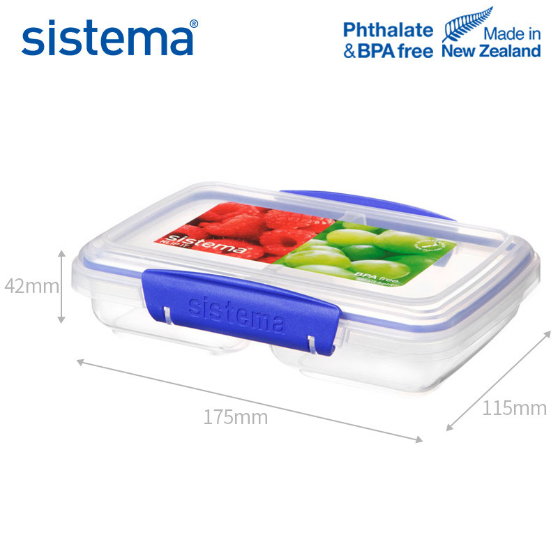 sistema Klip It Accents 小号分隔型保 鲜盒 350ml 61517-蓝色