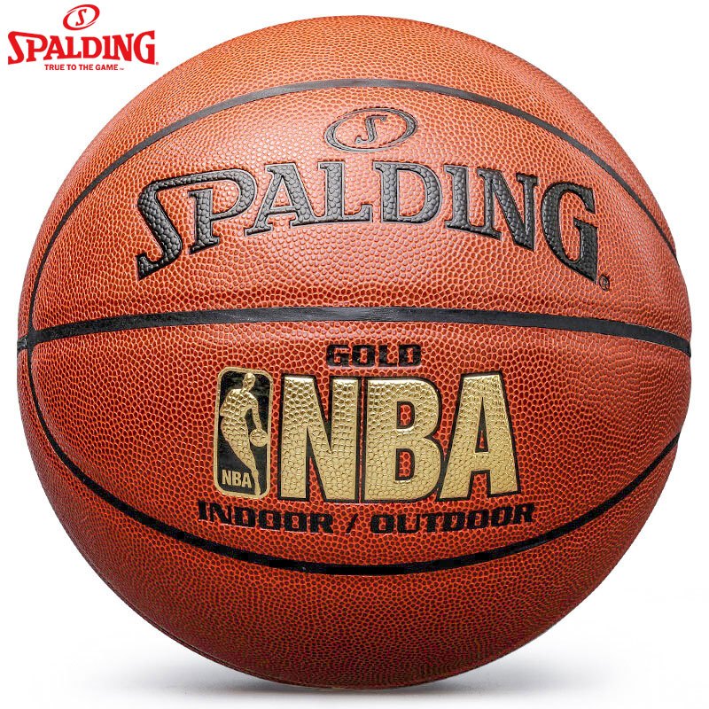 启康 Spalding斯伯丁篮球 74-606Y NBA金色经典 PU材质 全粒面 室内外通用 7号球 7号球 金色经典74-606