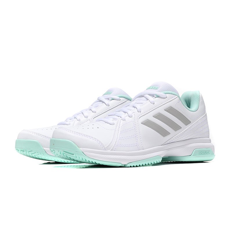 adidas阿迪达斯女子网球鞋网球训练比赛运动鞋BB7652 BB7652亮白+二度灰 38码