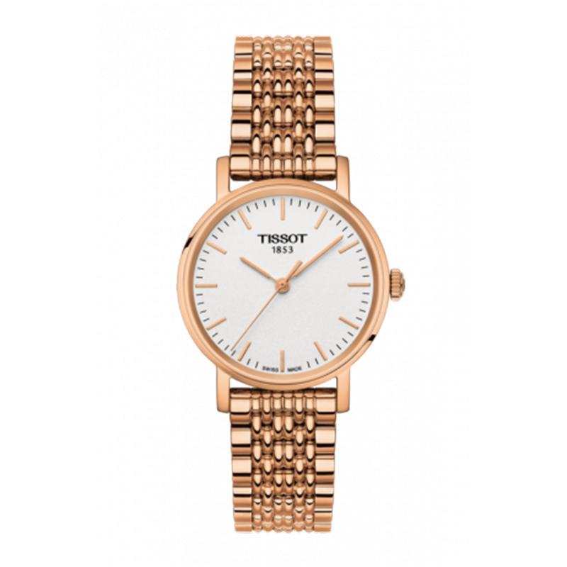 Tissot 天梭魅时系列钢带女士石英表T109.210.33.031.00 白色