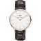 丹尼尔·惠灵顿(DW Daniel Wellington)DW男表金色边皮革表带超薄 男士 石英表 男 01_910 白色